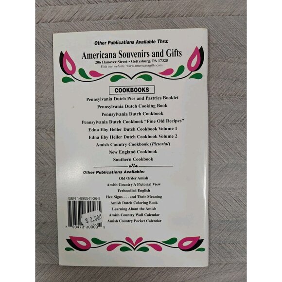 Vintage Pennsylvania Dutch Cooking Cookbook Local Ethnic Recipes Gettysburg 1987 - Picture 2 of 8